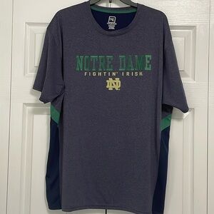 EUC Pro Edge Men's Notre Dame Fighting Irish Blue And Green Shirt Size 2XL 50/52